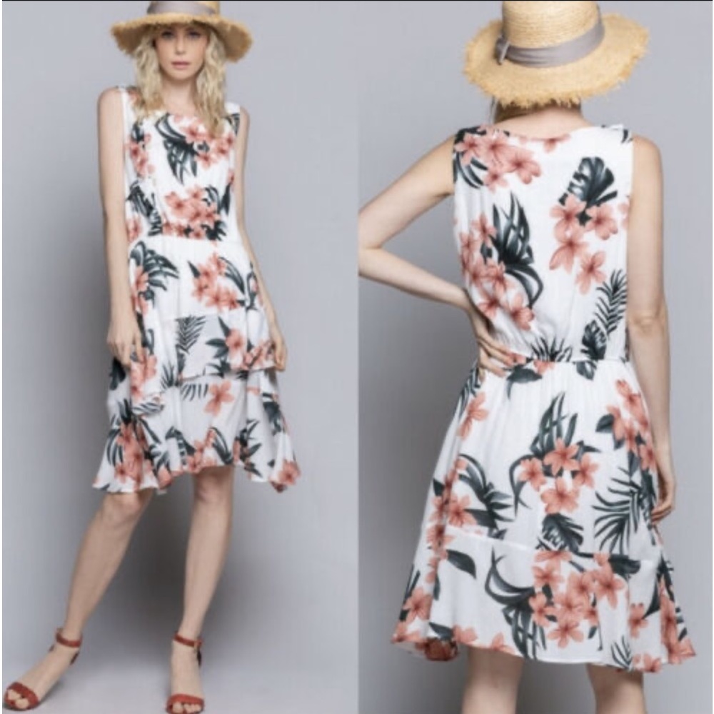 POL Tropical Print Dress